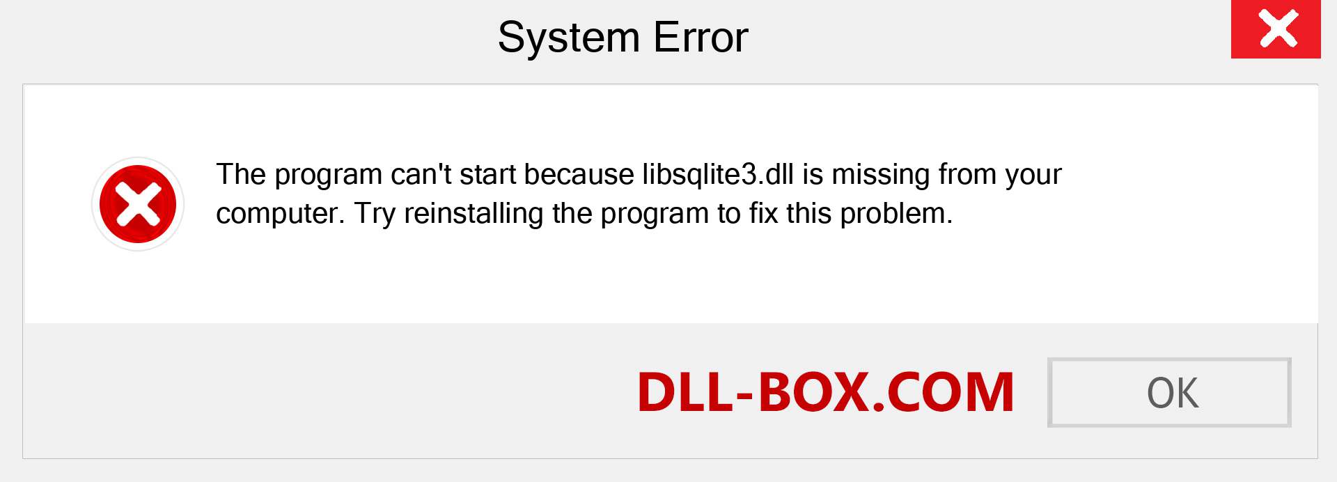  libsqlite3.dll file is missing?. Download for Windows 7, 8, 10 - Fix  libsqlite3 dll Missing Error on Windows, photos, images